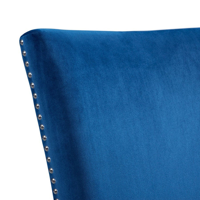 Elements International Francesca Counter Height Side Chair (Set of 2) in Blue - Vida Furniture (Laredo,TX)