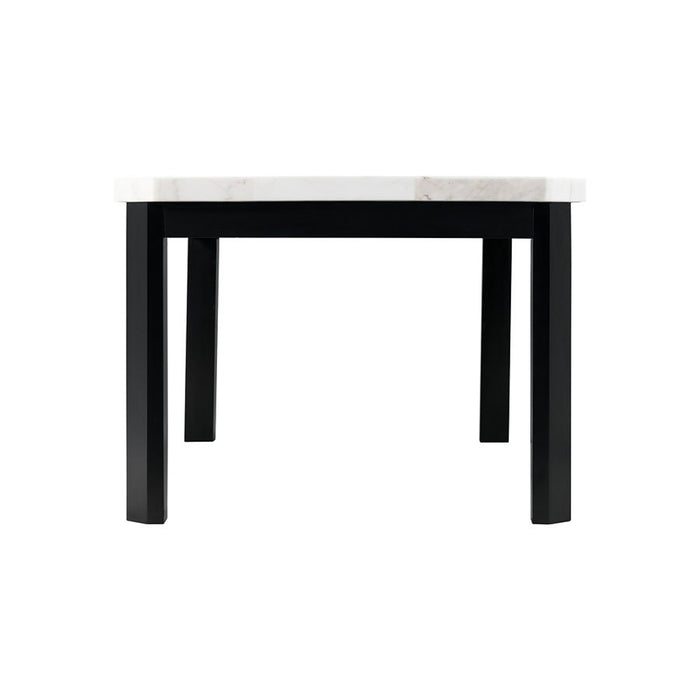 Elements International Francesca Rectangular Dining Table in White and Black - Vida Furniture (Laredo,TX)