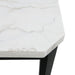 Elements International Francesca Rectangular Dining Table in White and Black - Vida Furniture (Laredo,TX)