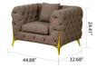 Galaxy Home Contempo Chair in Mocha - Vida Furniture (Laredo,TX)