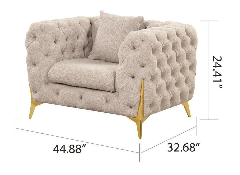 Galaxy Home Contempo Chair in Light Gray - Vida Furniture (Laredo,TX)