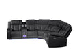 Galaxy Home Challenger Reversible Sectional Black - Vida Furniture (Laredo,TX)