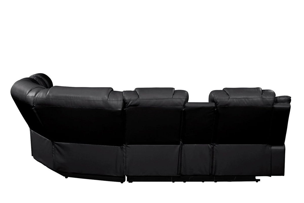 Galaxy Home Challenger Reversible Sectional Black - Vida Furniture (Laredo,TX)