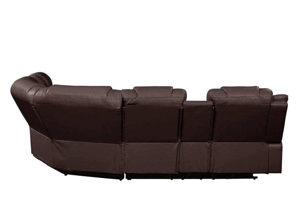 Galaxy Home Challenger Reversible Sectional Brown - Vida Furniture (Laredo,TX)