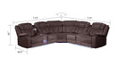 Galaxy Home Challenger Reversible Sectional Brown - Vida Furniture (Laredo,TX)