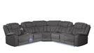 Galaxy Home Challenger Reversible Sectional Gray - Vida Furniture (Laredo,TX)