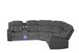 Galaxy Home Challenger Reversible Sectional Gray - Vida Furniture (Laredo,TX)