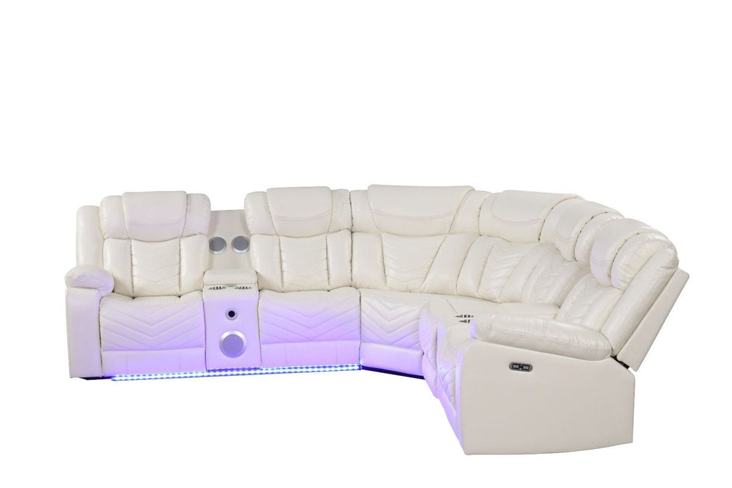 Galaxy Home Challenger Reversible Sectional Ice - Vida Furniture (Laredo,TX)