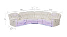 Galaxy Home Challenger Reversible Sectional Ice - Vida Furniture (Laredo,TX)