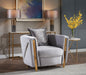 Galaxy Home Chanelle Chair in Gray - Vida Furniture (Laredo,TX)