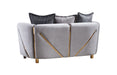 Galaxy Home Chanelle Loveseat in Gray - Vida Furniture (Laredo,TX)