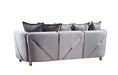 Galaxy Home Chanelle Sofa in Gray - Vida Furniture (Laredo,TX)