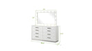 Galaxy Home Coco 8 Drawer Dresser in Milky White - Vida Furniture (Laredo,TX)