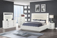 Galaxy Home Coco King Size Bed in Milky White - Vida Furniture (Laredo,TX)