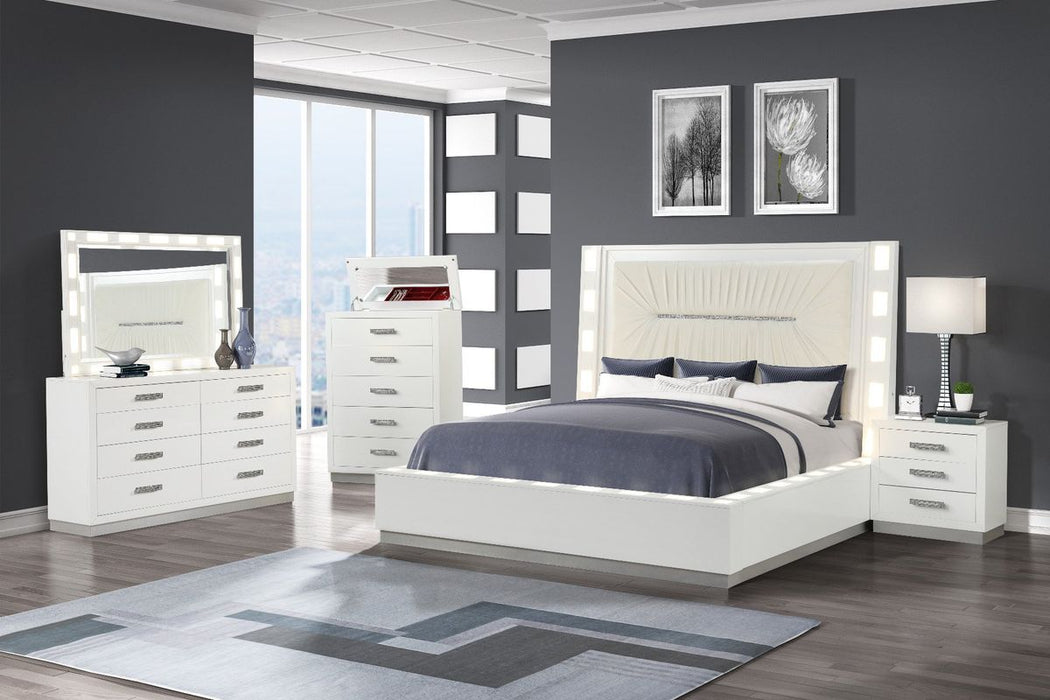 Galaxy Home Coco Chest in Milky White - Vida Furniture (Laredo,TX)