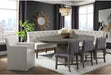 Elements International Collins Dining Table in Weathered Gray - Vida Furniture (Laredo,TX)