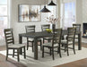 Elements International Colorado Dining Table in Charcoal - Vida Furniture (Laredo,TX)