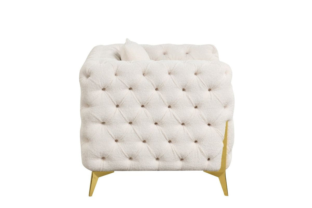 Galaxy Home Contempo Chair in Beige - Vida Furniture (Laredo,TX)