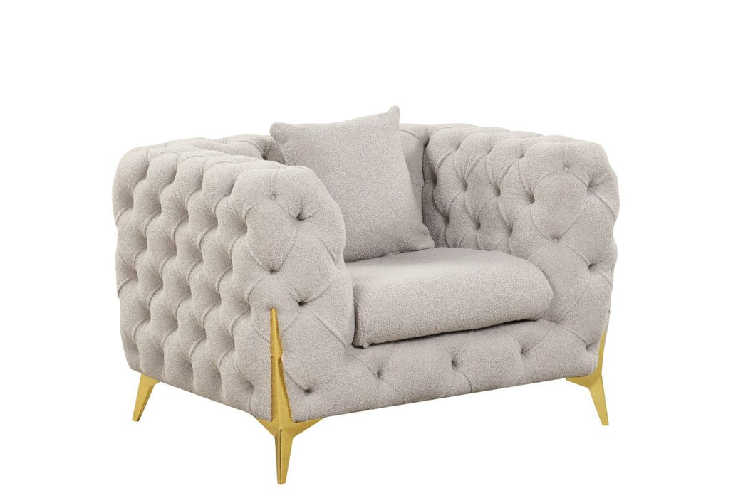 Galaxy Home Contempo Chair in Light Gray - Vida Furniture (Laredo,TX)