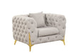 Galaxy Home Contempo Chair in Light Gray - Vida Furniture (Laredo,TX)