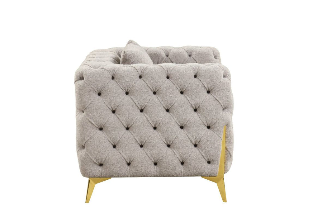 Galaxy Home Contempo Chair in Light Gray - Vida Furniture (Laredo,TX)