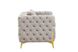Galaxy Home Contempo Chair in Light Gray - Vida Furniture (Laredo,TX)