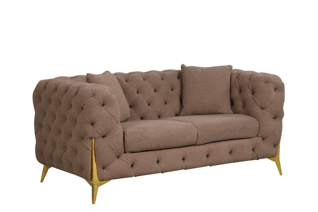 Galaxy Home Contempo Loveseat in Mocha - Vida Furniture (Laredo,TX)