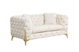 Galaxy Home Contempo Loveseat in Beige - Vida Furniture (Laredo,TX)