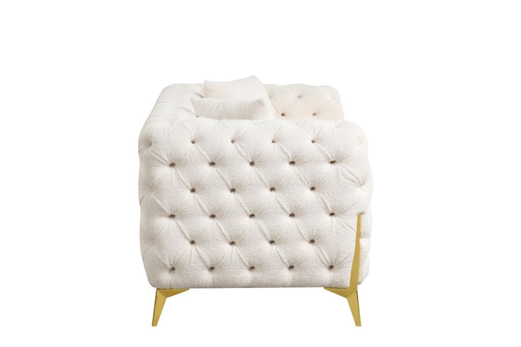 Galaxy Home Contempo Loveseat in Beige - Vida Furniture (Laredo,TX)