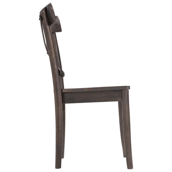 Elements International New Bedford Coronado Wooden Side Chair (Set of 2) in Dark Wood - Vida Furniture (Laredo,TX)