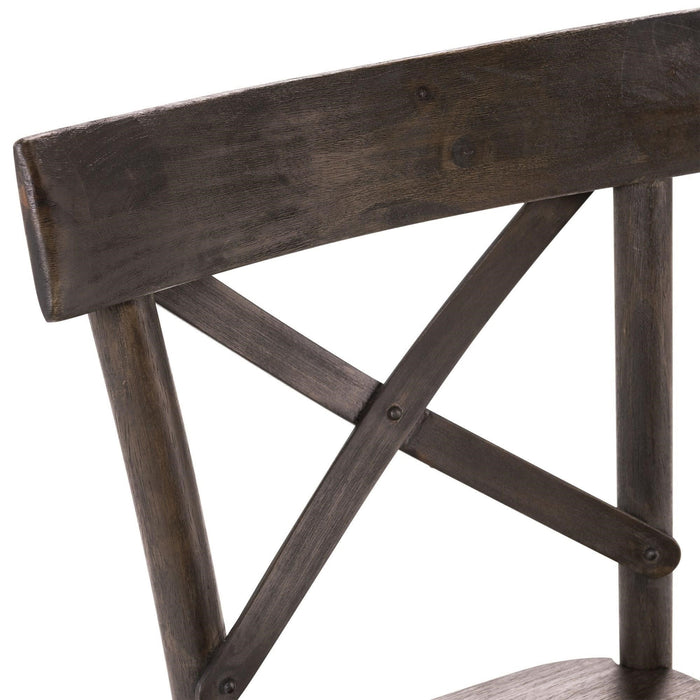 Elements International New Bedford Coronado Wooden Side Chair (Set of 2) in Dark Wood - Vida Furniture (Laredo,TX)