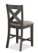 Crown Mark Furniture Rufus Counter Height Chair in Dark Gray (Set of 2) - Vida Furniture (Laredo,TX)