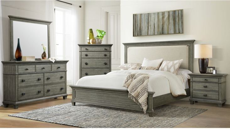 Elements International Crawford 7 Drawer Dresser in Gray - Vida Furniture (Laredo,TX)