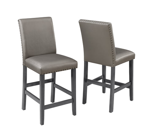 BANKSTON COUNTER HEIGHT CHAIR W/NAILHEAD - Vida Furniture (Laredo,TX)