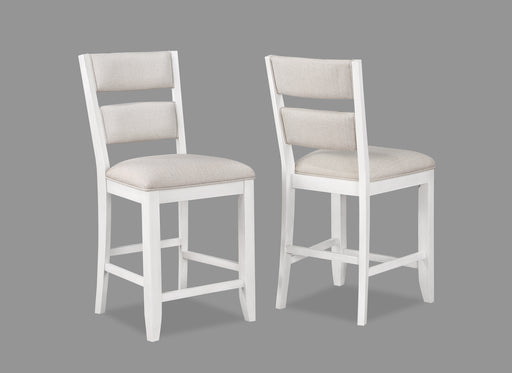 WENDY WHITE COUNTER HEIGHT CHAIR - Vida Furniture (Laredo,TX)