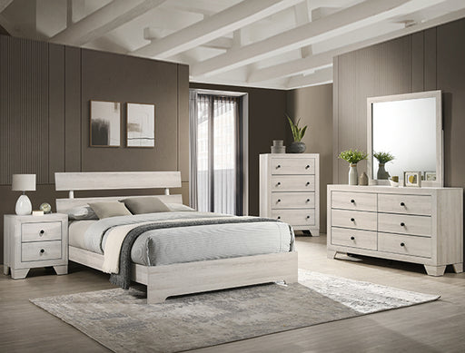 ATTICUS FULL PLATFORM BED WHITE - Vida Furniture (Laredo,TX)