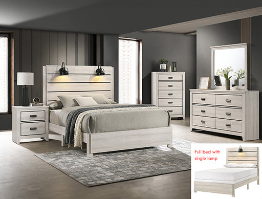 CARTER QN PLATFORM BED 1 BOX WHITE - Vida Furniture (Laredo,TX)