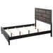 Crown Mark Akerson King Panel Bed in Grey - Vida Furniture (Laredo,TX)