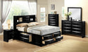 Crown Mark Furniture Emily Captain's Queen Bed in Black - Vida Furniture (Laredo,TX)