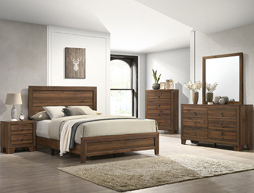MILLIE FULL BED IN ONE BOX -BROWN CHERRY - Vida Furniture (Laredo,TX)