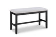 DELFIN COUNTER HT BENCH-LIGHT GREY - Vida Furniture (Laredo,TX)