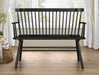 JERIMIAH SPINDLEBACK BENCH BLACK - Vida Furniture (Laredo,TX)