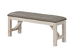 MARIBELLE BENCH CHALK WARM GREY - Vida Furniture (Laredo,TX)