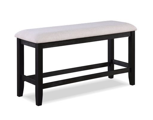 REGENT COUNTER HEIGHT BENCH CHARCOAL BLACK - Vida Furniture (Laredo,TX)