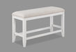 WENDY WHITE COUNTER HEIGHT BENCH - Vida Furniture (Laredo,TX)