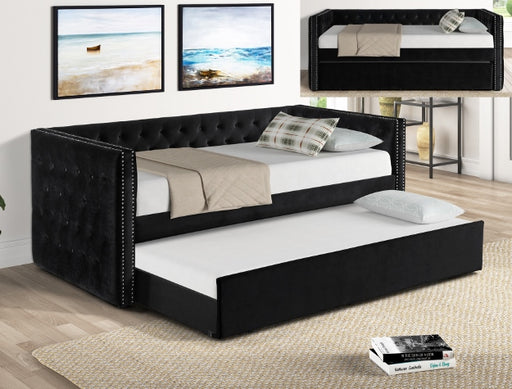 TRINA BLACK DAYBED ARM(L&R) SLATS - Vida Furniture (Laredo,TX)