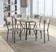BLAKE 5PK ROUND DINING SET GREYWASH - Vida Furniture (Laredo,TX)