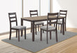 BRANSON 5PK DINETTE SET LIGHT BROWN - Vida Furniture (Laredo,TX)