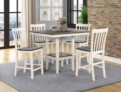 BRODY 5-PK COUNT HT TABLE SET WH/GY - Vida Furniture (Laredo,TX)