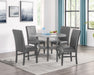 JUDSON 5-PK DINING SET GLITTER GREY - Vida Furniture (Laredo,TX)